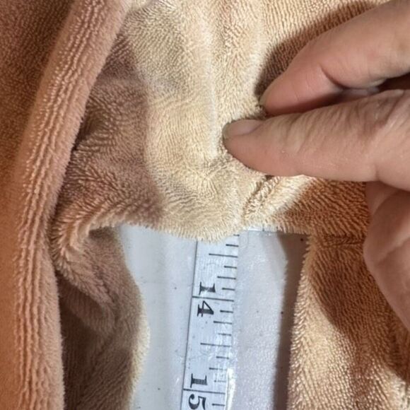 DONNI. Camel Terry Drawstring Joggers Jogging Pants Size Large Tan Pull On Beach - Picture 5 of 11